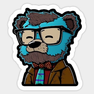 Nerdy Bear Sticker